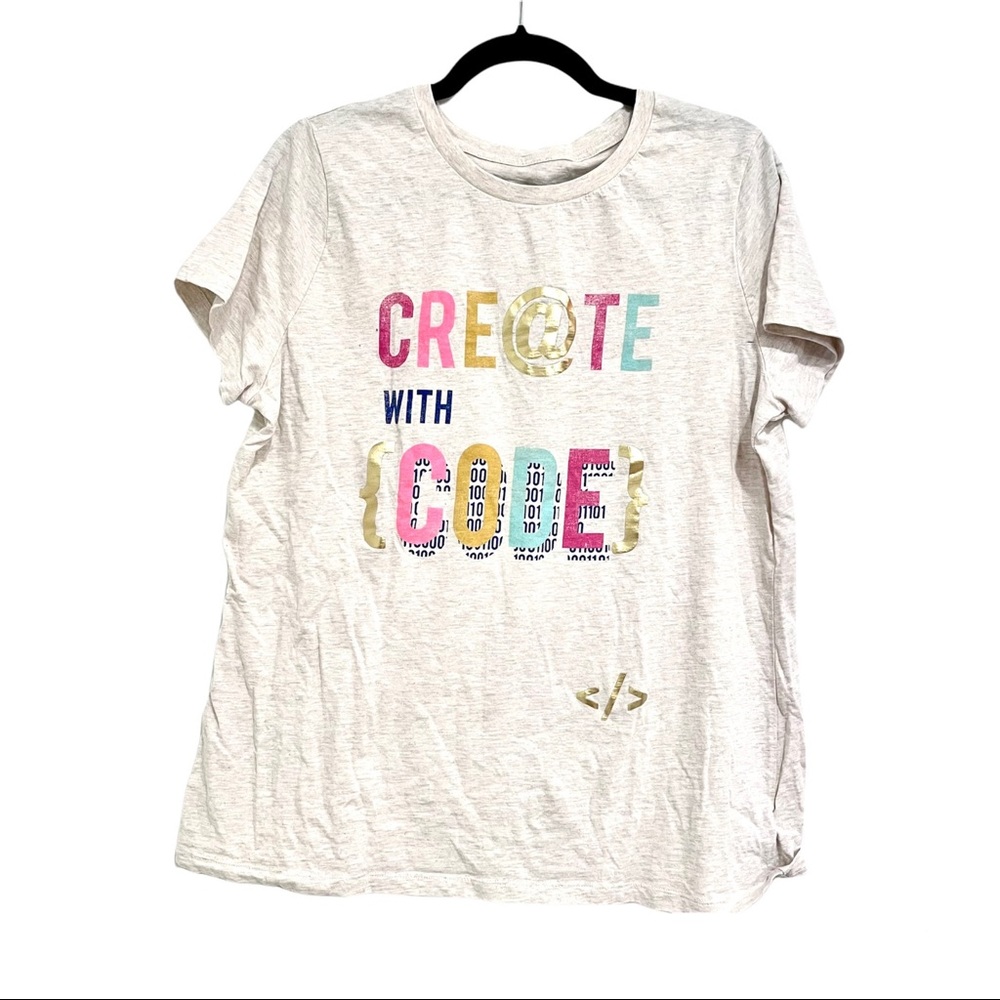 Cat & Jack Women’s Create With Code T-Shirt NWOT